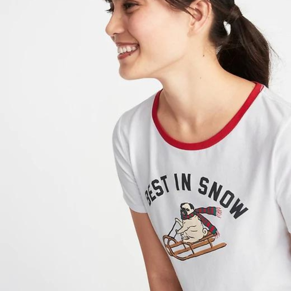 Old Navy EveryWear Holiday-Graphic Tee for Women - Picture 4 of 6